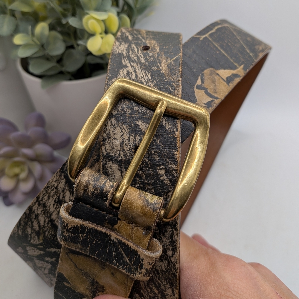 Cabela's Camo Leather Belt